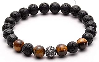 Wild Essentials Tiger Eye Lava Stone Essential Oil Diffuser Bracelet, Expandable up to 8 inches, Aromatherapy Jewelry for Women and Men