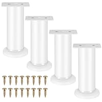 4 x Möbelfüße Höhenverstellbare Füße für Möbelfüße weiß, 12-18 cm Möbelbeine, Schrankfüße Schrankfüsse für Schränke Kommoden Sofa Tisch Bett Füße, Schrank Füße für Couchfüße Bettfüße Sofafüße