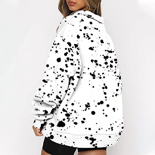 Moletom feminino com capuz e gola de lapela manga longa solta blusa pulôver tops outono 2022 inverno