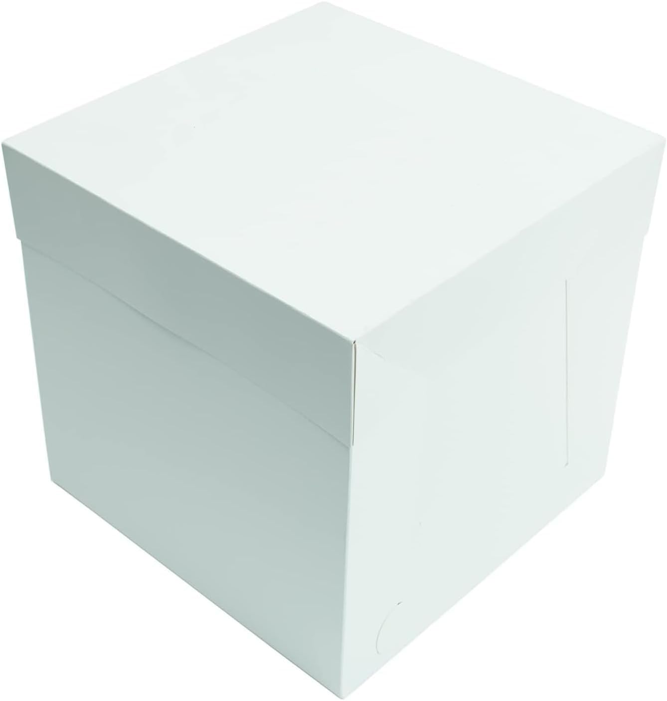 FALGUN Premium TALL 10" White Tall Cake Box, Pack of 5, 254 x 254 x 254mm (10 x 10 x 10 inch), Ideal for Transporting Celebration and Wedding Cakes Tall Cake Boxes Pack of 5 - (10 Inch)