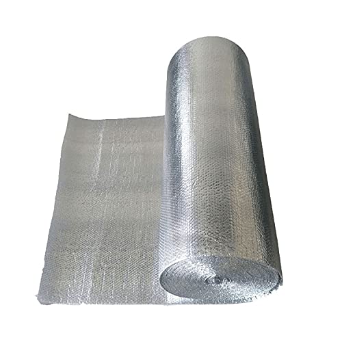 Pellicola riflettente per radiatori, pellicola isolante a bolle, isolamento autoadesivo, doppia pellicola a bolle, barriera al vapore in alluminio e impermeabile, risparmio energetico, adatta per int