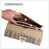 EVEOUT Pochette en Paille Tissée Femmes été Clutches Sac Paille pour Parti Mariage Plage Vacances（Multicolore） #2