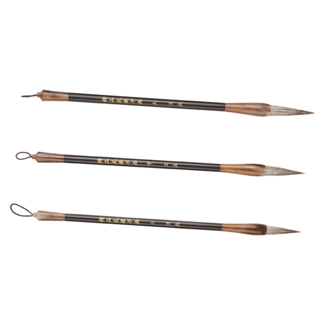 Uonlytech Chinese Calligraphy Brush Set 3pcs Brush Pens for Writing Painting Art Design