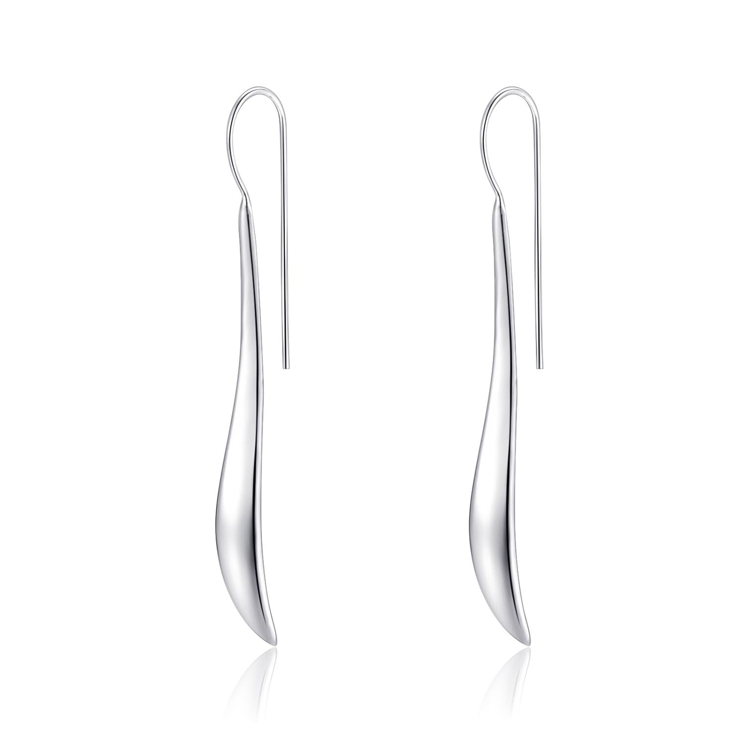 MetJaktPendientes de plata de ley 925 estilo retro, étnico, bohemio, con gancho largo, para mujer.