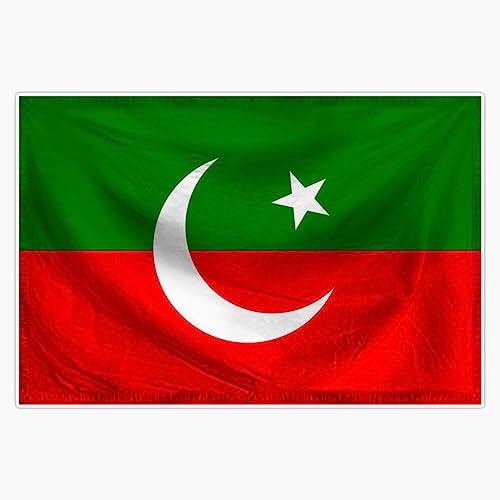 Flag of The Pakistan Tehreek-E-Insaf PTI Sticker Vinyl Decal Bumper Sticker 5"