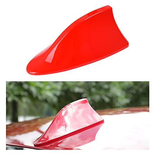 Shark Fin Antenna Cover for Car, Automotive Top Roof Aerials AM/FM Radio Signal Base, Vehicle Shark Fin Shape Cover with Adhesive Tape, Car Accessories Universal for Most Sedan, SUV, Van (Red) by XINLIYA - Used condition - CA$8.90