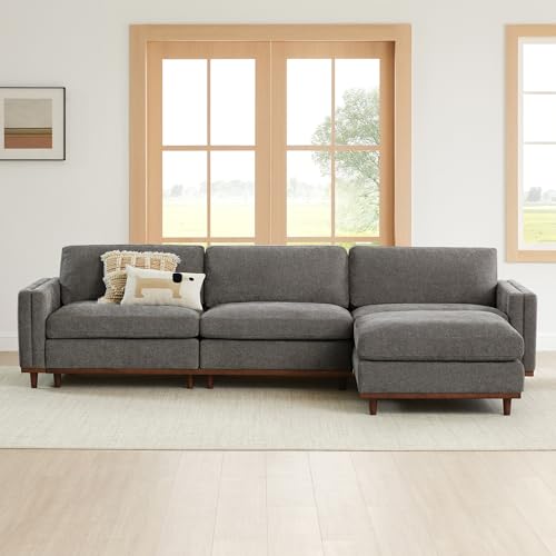 Image of CHITA 118 inch Super LargeSectional Modular Sofa, Down Filled, 4 Seat, Grey