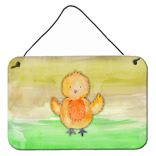 Caroline's Treasures BB7411DS812 Chicken Watercolor Wall or Door Hanging Prints Aluminum Metal Sign Kitchen Wall Bar Bathroom Plaque Home Decor, 8x12, Multicolor