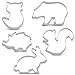 Produktbild KENIAO Wald Tiere Ausstecher Set Fondant Brot Ausstechformen - 7 Stück - Grizzlybär, Fuchs, Igel, Eichhörnchen, Eichel, Kaninchen und Pilz Keksausstecher - Edelstahl