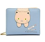 💖[Design der unsichtbaren Metallschnalle]: Die süße Katzenbrieftasche ist mit einer unsichtbaren Metallschnalle ausgestattet, die sehr sicher und einfach zu bedienen ist.