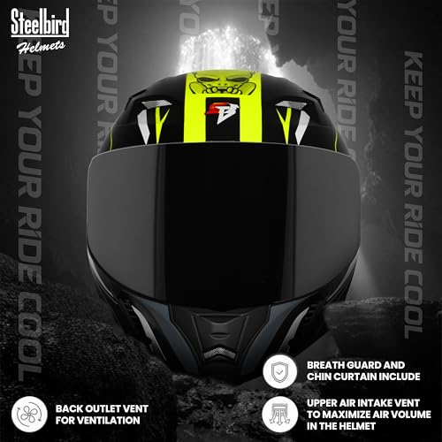 Image of Steelbird SBA-20 Strange ISI Certified Flip-Up Helmet for Men and Women