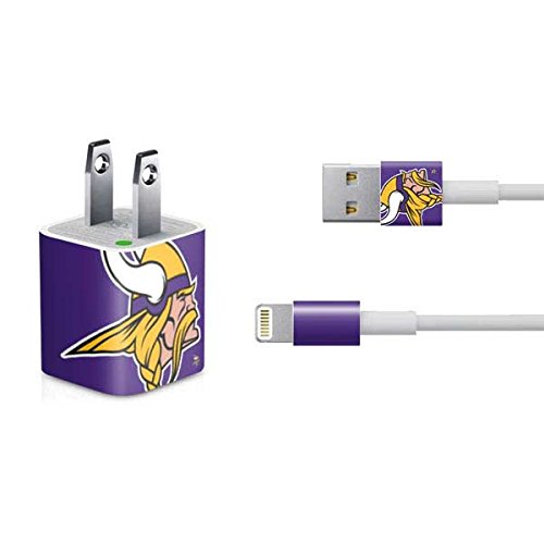 Skinit Decal Other Skin Compatible with iPhone Charger (5W USB) - Officially Licensed NFL Minnesota Vikings Large Logo Design