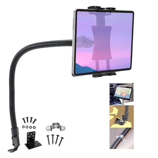 Heavy Duty Universal Tablet/Smartphone Floor Seat Hard Install Bolt Drill ELD Mount for Car Truck Limo Fleet Van Truck/Trucker. *Fits All Tablets iPad Pro Mini Galaxy Tab Surface Ellipsis & Phones