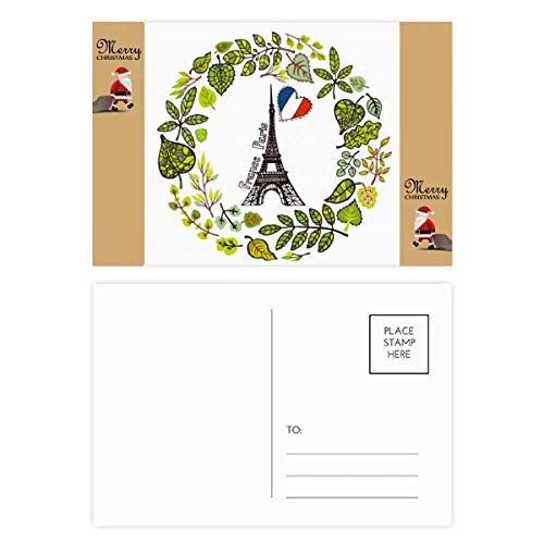 Cartes postales de remerciement Tour Eiffel Paris - Lot 20 cartes d'illustration souvenir