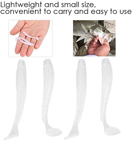 Miniatura 3 de 50 señuelos de pesca suaves de 2.0 in, cebo de pesca de plástico, cola en T, cebos para gusanos, accesorios de aparejos de pescado, 9 colores