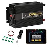 VOLTAJE DE ENTRADA 24V: Convierte 24V DC a AC 120V / 230V de la más alta calidad. El convertidor combina mano de obra de alta calidad con tecnología de bajo ruido y, gracias a la onda sinusoidal pura, es totalmente adecuado para el funcionamiento de todos los terminales de 120V/230V.