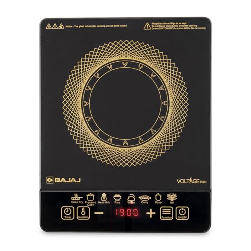 Bajaj ICX 190FS Induction Stove | 1900 Watts | Voltage Pro | Feat...