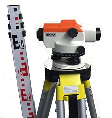 Prexiso CL32 32x Automatic Optical Level with Tripod & Staff by Prexiso