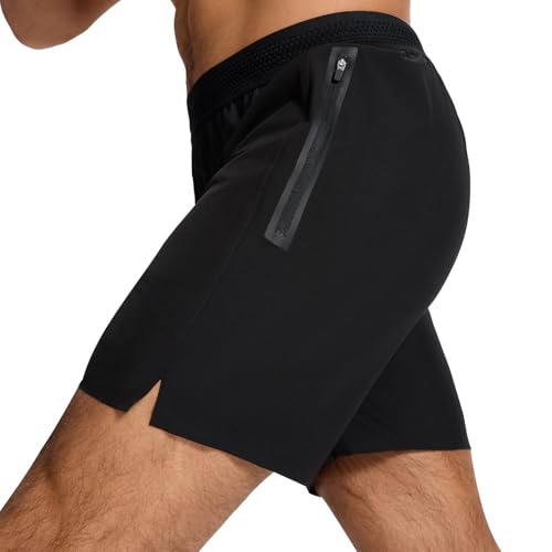 SNOWTEN Short masculino de corrida de 12,7 cm, leve, secagem rápida, academia, tênis, curto, bolso c