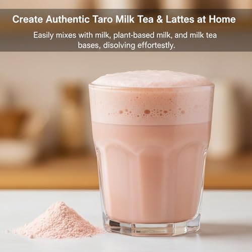 MOCKRAND Pure Taro Powder 17.64 oz,No Sugar Added Taro Root Powder, Liupo Taro(荔浦芋头),for Boba Milk Bubble Tea, Smoothies, Drinking, Baking, Pancakes, Ice Cream, Rich Flavor