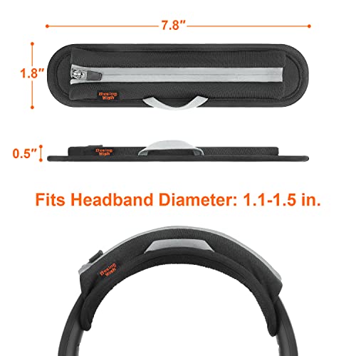 Desing Wish Universal Replacement Headphone Headband Cover, Headband Cushion Pad Cover Compatible with Sony, Bose, Beats, JBL Head Band Protector for Noise Canceling Stereo Headset (Black) - Thumbnail 2