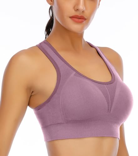 Image of IUGA Sports Bras for Women High Impact Racerback Sports Bra Seamless Padded Sports Bra Yoga Bras Workout Bra Activewear Bra