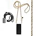 Produktbild Jalouza® Handykette kompatibel mit Apple iPhone XS Max, Spiral-Kette in Farbe Gold mit Handy Hülle zum Umhängen + Schwarze Kordel als Ersatz-Band, Designed in Berlin