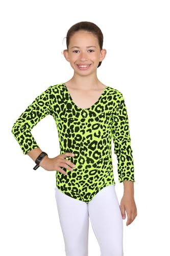 Justaucorps fille imprimé léopard en microfibre extensible Janisramone