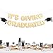 xo, Fetti It's Giving Graduated Banner - Gold Foil | 6 Ft. | Graduation Decorations, Grad Cap Sign, College Ceremony Sign, High School Party Photoshoot Backdrop
