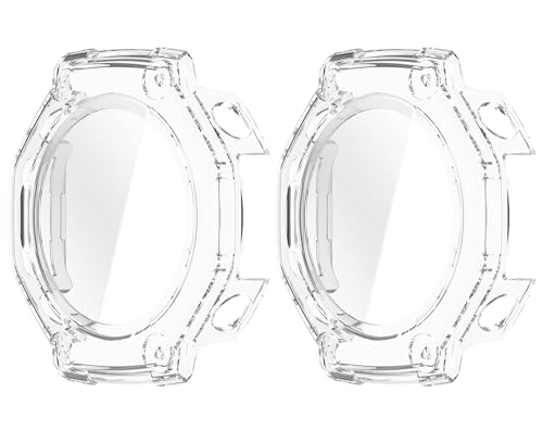 SHEAWA for Amazfit T-Rex3 �P�[�X �J�o�[ 2�Z�b�g PC+�����K���X�t�B���� �S�ʕی� 9H�d�x ��̌^�ی�P�[�X �ی�J�o�[ �ϏՌ� �A�N�Z�T���[ (����)