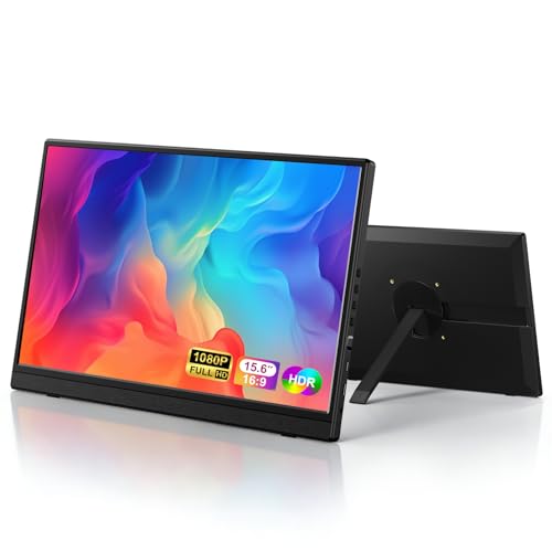 Bettdow Monitor Portatil 15,6'', FHD 1080P Monitor Portátil Conectado