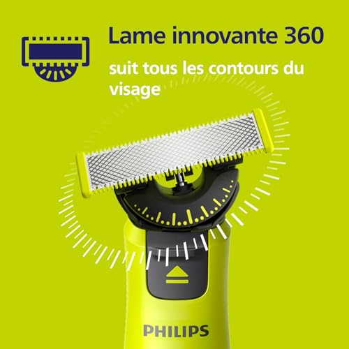 Philips OneBlade Original 360 lames, pour tous les modèles OneBlade et OneBlade Pro, 4 pièces (modèle QP440/50)