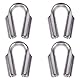 Kausche 10mm, Edelstahl Drahtseil Kauschen Edelstahl Kauschen 4er Set Drahtseilkauschen Für Windenseil - Stahlseil Ösen Und Fingerhüte Ideal Für Forstseile Und Naturseile