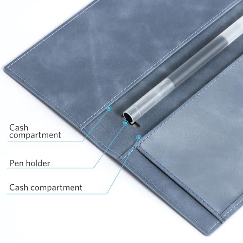 CoBak Premium Leather Checkbook Cover - RFID Blocking, Classic Design, Slim & Durable - Perfect for Personal & Business Checks