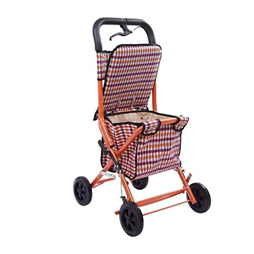 Rely on Walking Walker for Seniors Rollator 4 Wheels Walking Rollator, Folding Mobility Walking Aid, Height Adjustable Seat Elderly Walker, Aluminum Comfortable Anniversary -  JINSHAN, FJS-19ZCC303