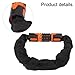 -Digit Combination for Bike Chain Lock with 7.5mm Heavy-Duty Alloy Steel Chain, Zinc Alloy Lock Core, Weather-Resistant Nylon Cover, for Bikes and Motorcycles(0.6m)