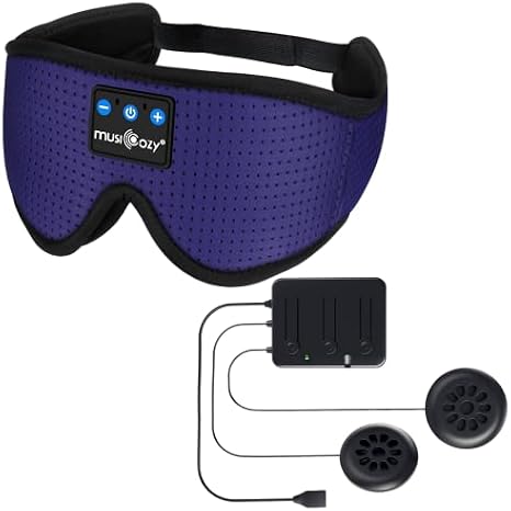 MUSICOZY 3D Sleep Headphones Bluetooth Sleeping Eye Mask & Bluetooth 5.4 Module Kit with Speakers and Charging Cable image 4