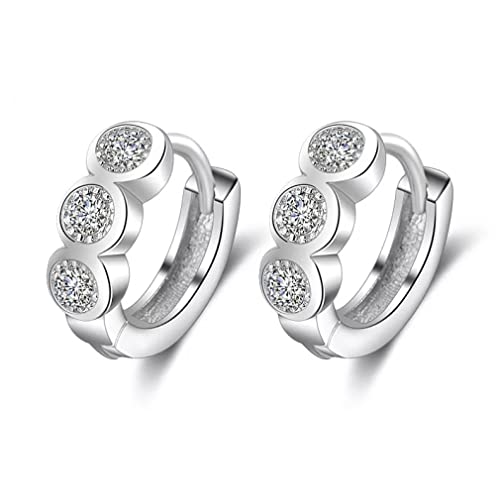 Boucle d'oreille en argent et perles zircon cubique pour femmes