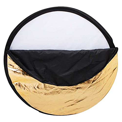 Reflector Fotográfico 5 en 1, Plegable y Redondo con Bolsa de Almacenaje - Iluminación Suave y Versátil para Fotografía y Transmisiones en (60cm) - imagen 4