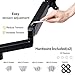 FEZIBO Daul Monitor Stand - Articulating Gas Spring Monitor Arm, Adjustable VESA Mount Desk Stand with C-Clamp Installation (Dual monitors with Pole)