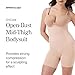 SPANXsculpt OnCore Open-Bust Mid-Thigh Bodysuit - Powerful Compression Body Shaper - Comfortable Shapewear - Adjustable Straps - Soft Nude - Small