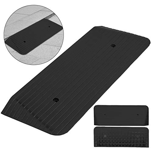 Mophorn 2" Rise Curb Ramp Solid Rubber Curb Ramp Heavy Duty Car Ramps