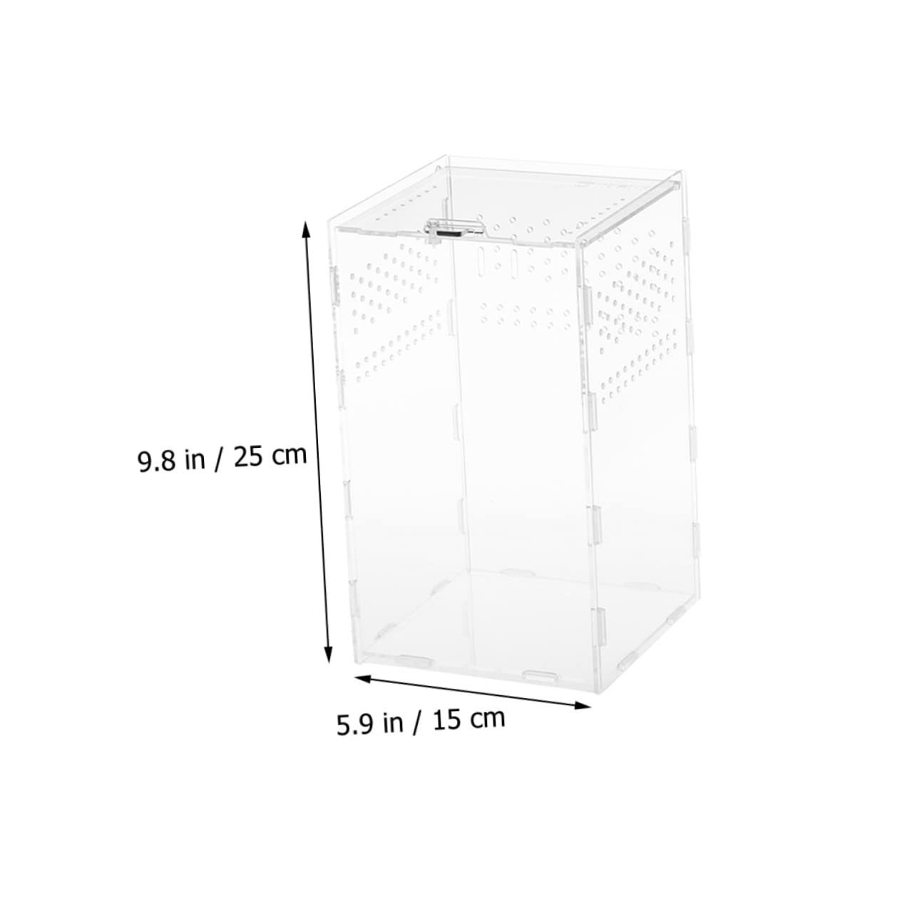 ibasenice Terrarium Magnetische Fütterungsbox für Reptilien aus Acryl mit Konstantem Luftstrom und Durchsichtige Zuchtbox für Schnecken und Frösche im Terrarium Zubehör