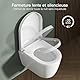 Rainsworth Nano Glaze Toilettendeckel Form D,Urea Formaldehyd Wc Sitz Mit Absenkautomatik,Ergonomisch Gestalteter Antibakterieller Toilettensitz,Universal Weiße Klobrille