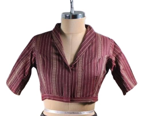 ROYAL- DESIGN Saree Blouse with collar Design_PS-P078-image-19