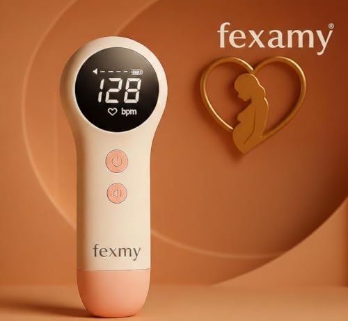 Image of Fetal Doppler Smart Noise Reduction & Heartbeat Detection Machine with in-Built Speaker for Home and Clinic Use | Handheld Doppler with Speaker, LCD Display | Pocket Size (Pink)