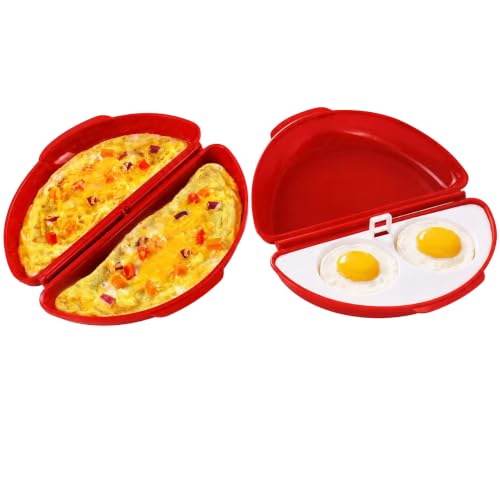 Microwave Egg Cooker 2-Egg Poacher Omelet and...