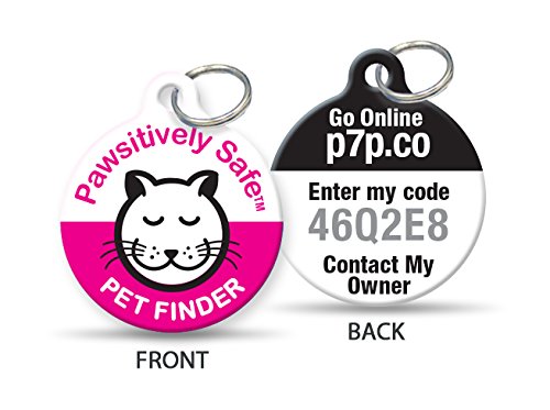 Platinum Pets Pawsitively Safe Pet Finder Dog Tag And Cat Tag, Small, Cat Pink #TOP1