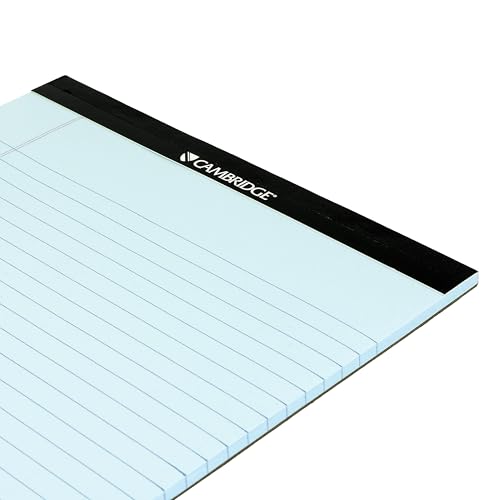 Cambridge Writing Pads, 8.5 X 11 Inches, Letter Size, Wide Ruled, Perforated Sheets, Bue Paper Note Pads, 3-Pack (59806) image 4
