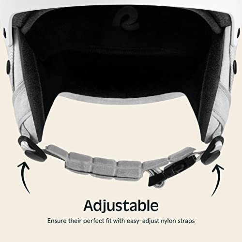 Retrospec Comstock Youth Ski & Snowboard Helmet For Kids - Durable Abs Shell, Protective Eps Foam & Cooling Vents - Adjustable Fit For Boys & Girls - Matte White, 48-51Cm X-Small #TOP2